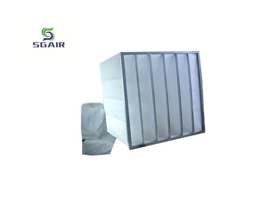 Filtre à sacs en aluminium F7 personnalisé avec 99,97% d'efficacité H13~H14