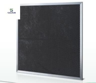 Le cadre et la grille du filtre à air en acier galvanisé au carbone actif sont réutilisables