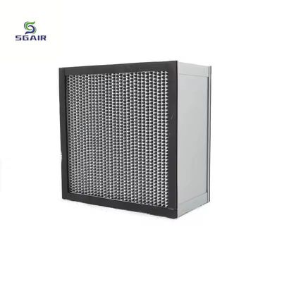Filtre à air à haute température à partition en papier d'aluminium avec cadre SS de 1,5 à 2,00 mm