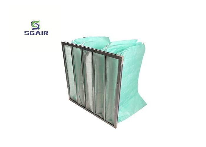 Utilisation hospitalière cadre en alliage d'aluminium Filtre de sac en fibre de verre F8 pour l' air conditionné