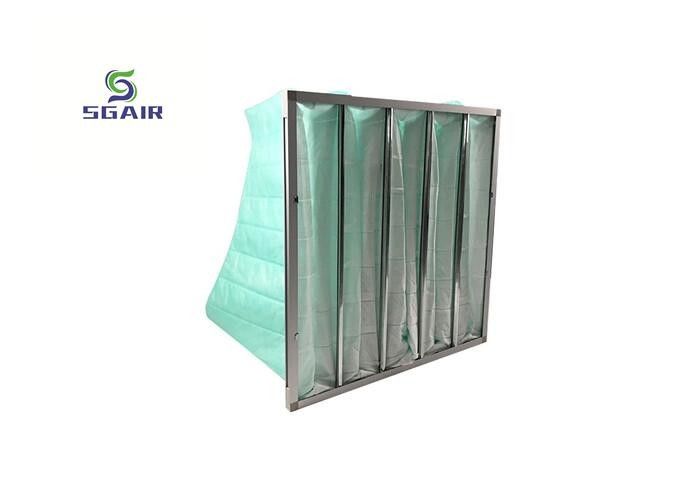 Filtre à sacs en aluminium en fibre de verre H14, filtre à air de poche 21 mm