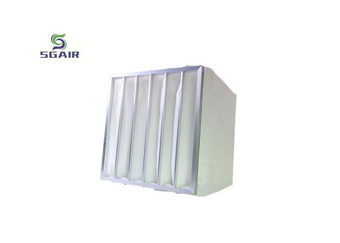 99.97% F9 Filtre à sacs en aluminium, Filtre en fibres synthétiques pour climatiseur