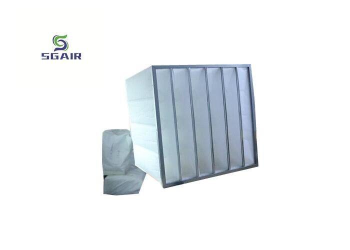 Filtre à sacs en aluminium F7 personnalisé avec 99,97% d'efficacité H13~H14