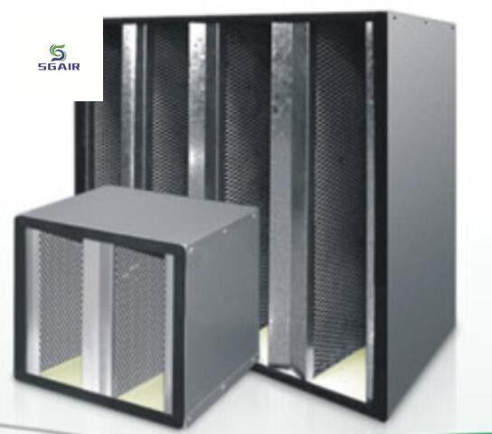 Filtre à air à charbon actif de type V, plus de débit d'air dans un espace limité, facile à installer.