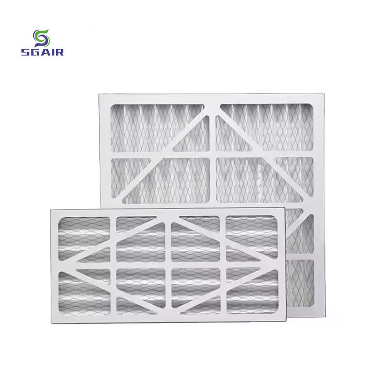 Cadre en carton blanc filtre à air plissé HVAC commercial pour la climatisation