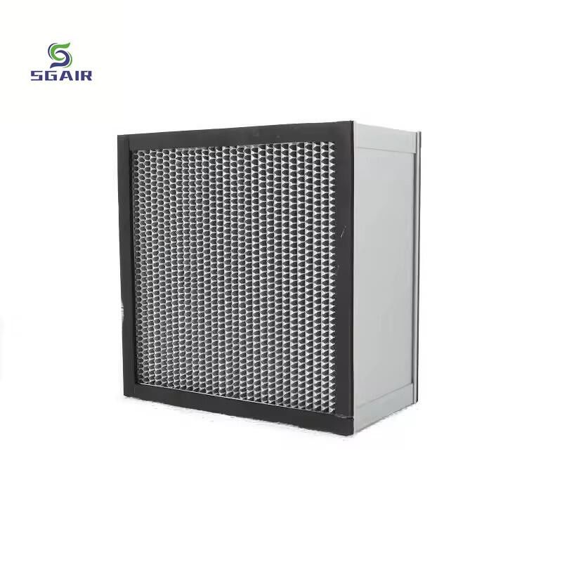 Filtre à air à haute température à partition en papier d'aluminium avec cadre SS de 1,5 à 2,00 mm